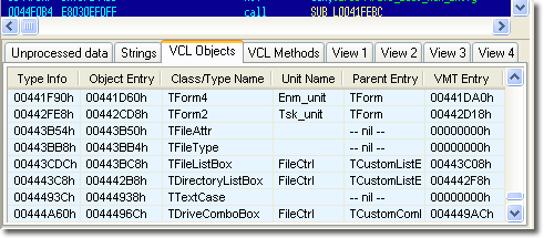 Borland VCL objects