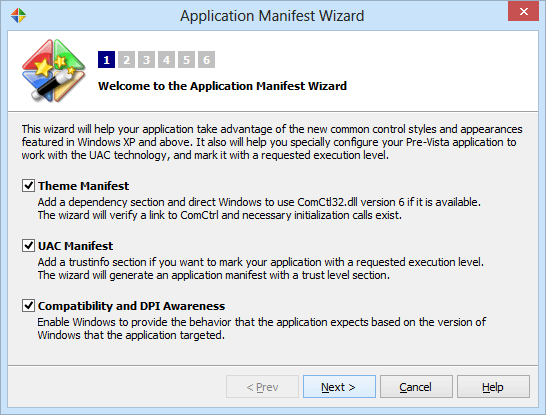 Application Manifest Wizard