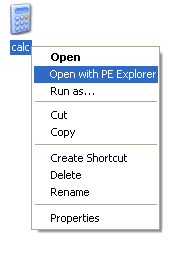Open with PE Explorer