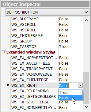 Changing the Style and ExStyle parameters