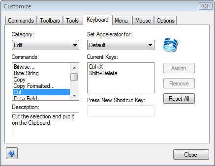 Hex Editor customize